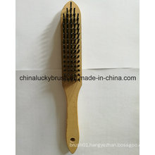 5X16 Row Steel Wire Wooden Handle Brush (YY-640)